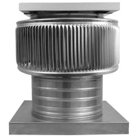 Aura Solar Exhaust Fan 365 CFM | 8" Diameter | 4" Tall Collar | Curb Mount Flange - Active Ventilation Products
