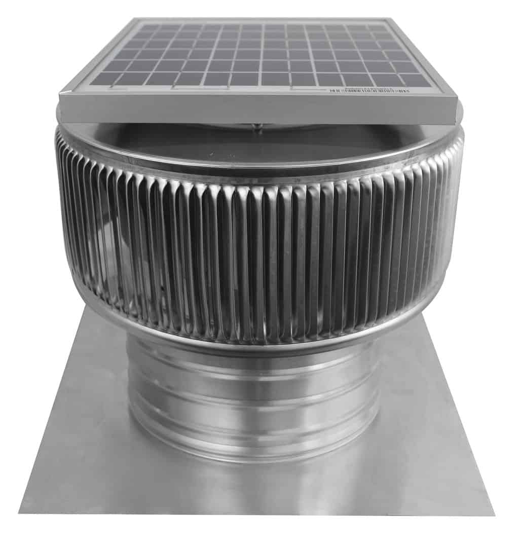 Model ASF-8-C4 | Aura Solar Fan | 8" Diameter | 4" Tall Collar | CFM: 365