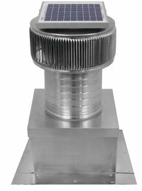 Aura Solar Exhaust Fan 365 CFM | 8" Diameter | 6" Tall Collar | Curb Mount Flange - Active Ventilation Products
