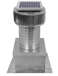 Aura Solar Exhaust Fan 365 CFM | 8" Diameter | 8" Tall Collar | Curb Mount Flange - Active Ventilation Products