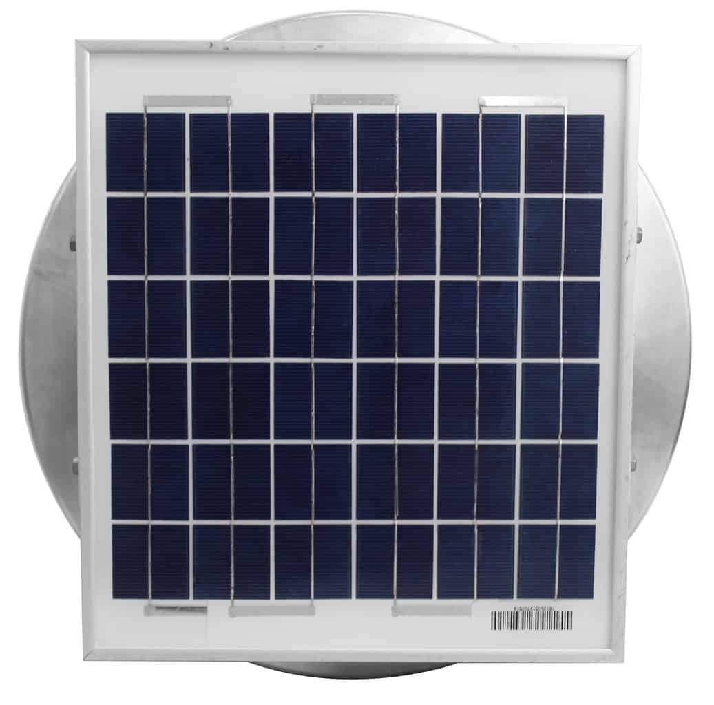 Model ASF-8-PVC | Aura Solar Fan |  8" Diameter  | Polyvinyl Chloride