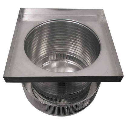 Model AV-18-C12-CMF | Aura Ventilator |  18" Diameter | 12" Tall Collar  | Curb Mount Flange | 254 Sq. In. NFA