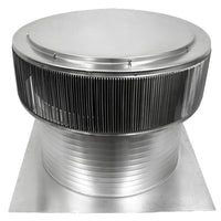 Gravity Ventilator - Aura Vent | 452 NFA | 24" Diameter | 12" Tall Collar | Flat Base - Active Ventilation Products