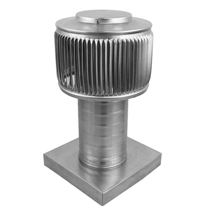 Aura Gravity Roof Ventilator 12 NFA |  4" Diameter | 6" Tall Collar  | Curb Mount Flange