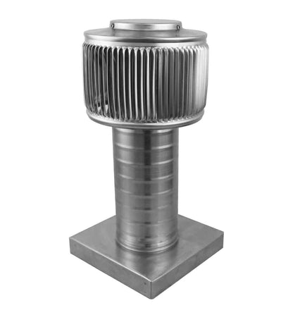 Aura Gravity Roof Ventilator 12 NFA |  4" Diameter | 8" Tall Collar  | Curb Mount Flange