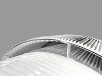 Gravity Roof Ventilator 42" dia with Curb Mount Base