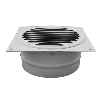 Model BSV-4-WT | Bathroom Soffit Vent  |  4"  Diameter  | White