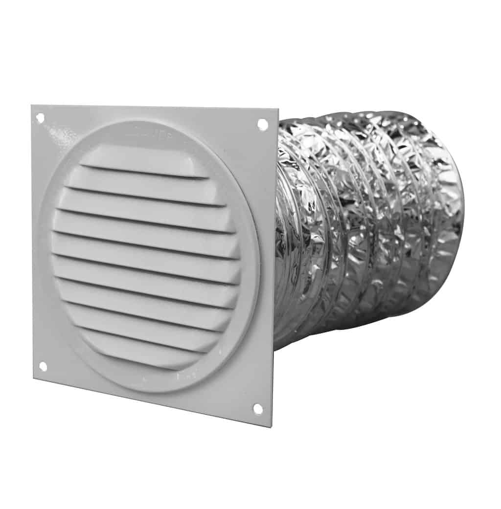 Model BSV-4-WT | Bathroom Soffit Vent  |  4"  Diameter  | White