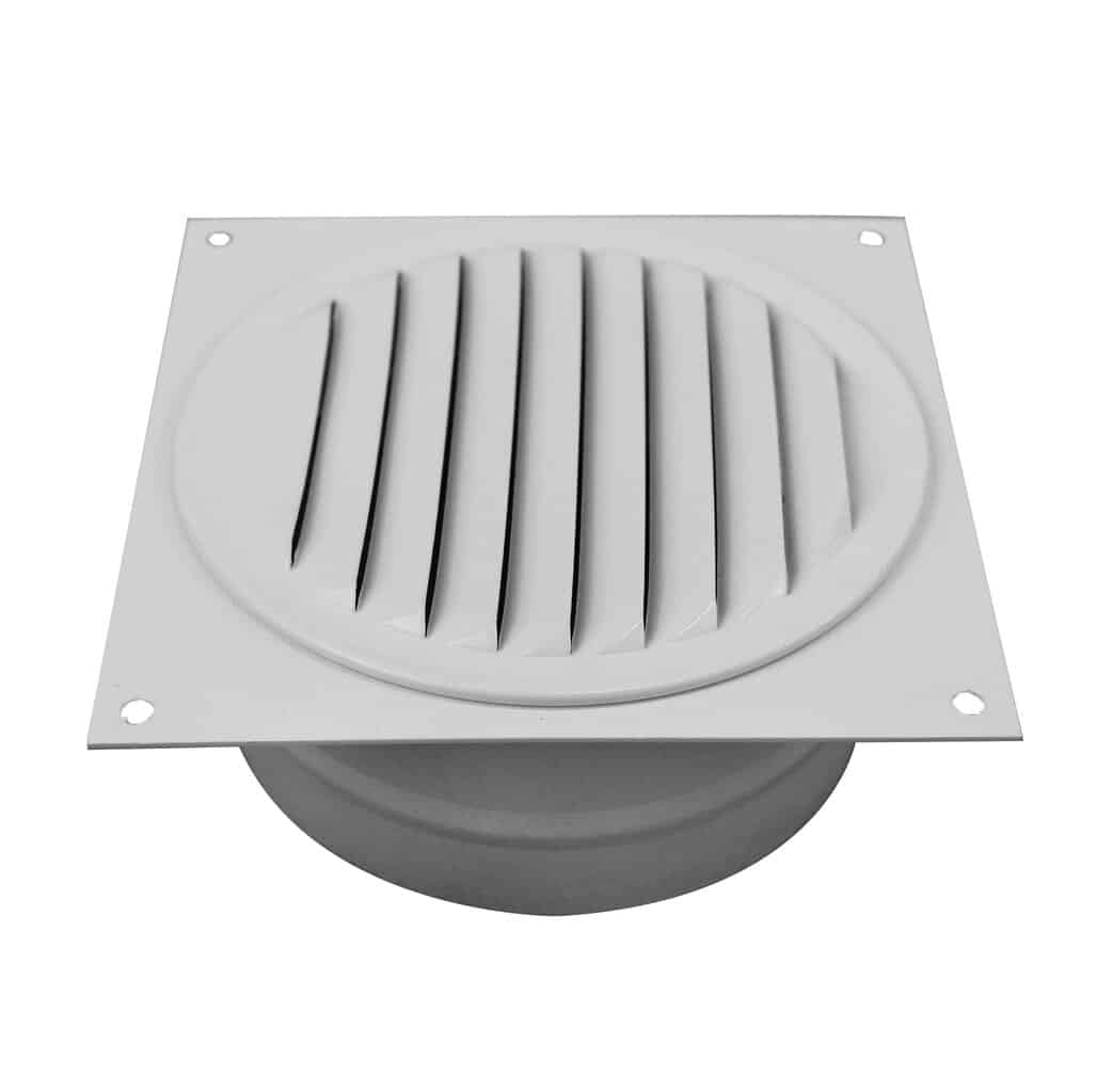 Model BSV-4-WT | Bathroom Soffit Vent  |  4"  Diameter  | White