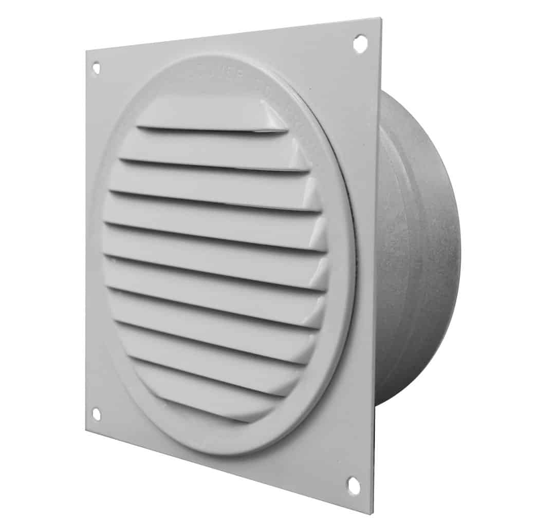 Model BSV-4-WT | Bathroom Soffit Vent  |  4"  Diameter  | White