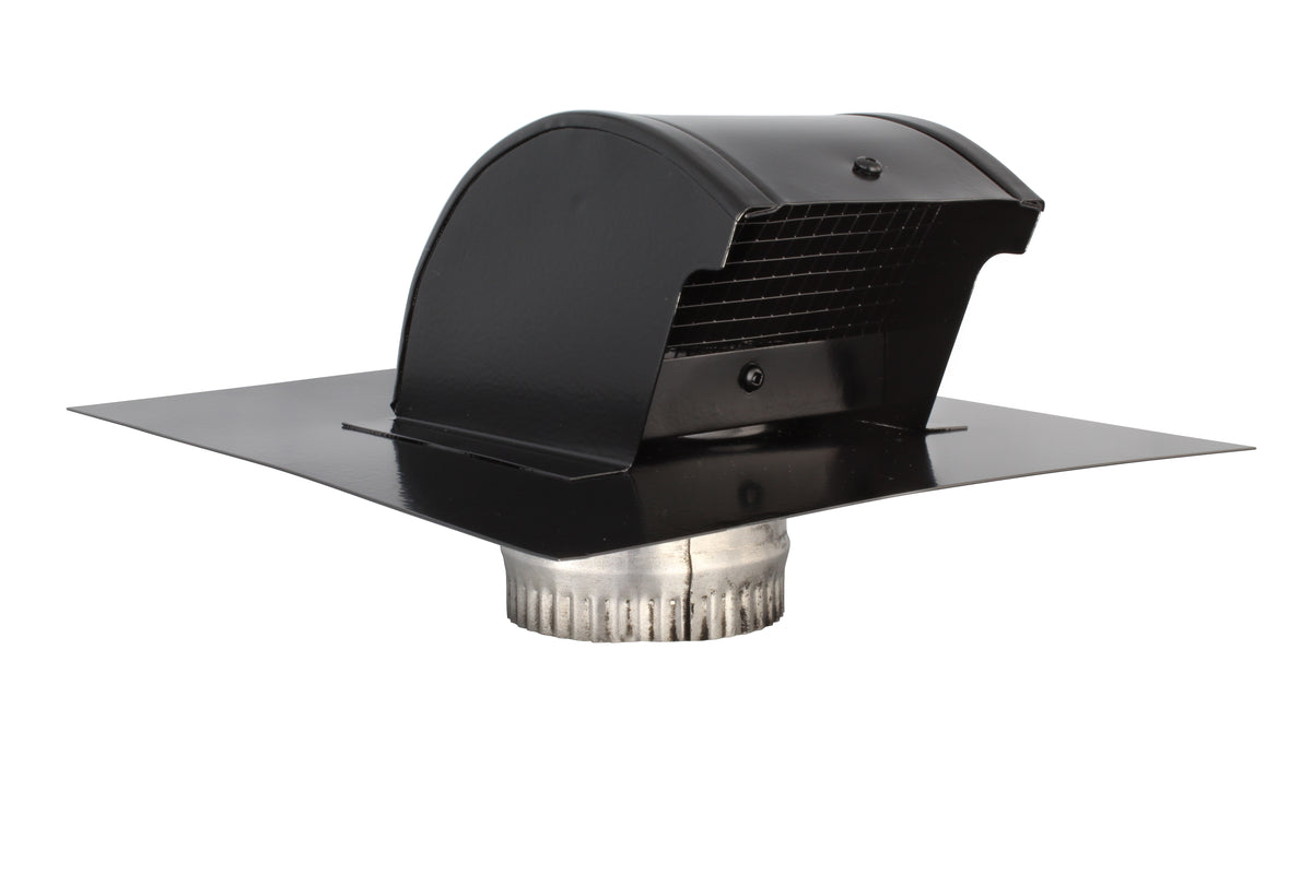 Gendzl Gooseneck Vent with Tailpipe, Damper, & Screen | Model GZL-3 | 3-Inch Diameter