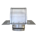 Gendzl Gooseneck Vent with Tailpipe, Damper, & Screen | Model GZL-3-SM-rib | 3-Inch Diameter | for SM-rib Panel Roofs