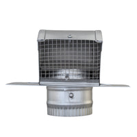 Gendzl Gooseneck Vent with Tailpipe, Damper, & Screen | Model GZL-3-SM-rib | 3-Inch Diameter | for SM-rib Panel Roofs