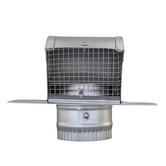 Gendzl Gooseneck Vent with Tailpipe, Damper, & Screen | Model GZL-3-SM-rib | 3-Inch Diameter | for SM-rib Panel Roofs