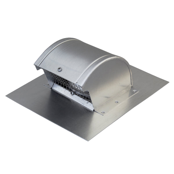 Gendzl Gooseneck Vent with Tailpipe, Damper, & Screen | Model GZL-3-SM-rib | 3-Inch Diameter | for SM-rib Panel Roofs | Angle View