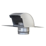 Gendzl Gooseneck Vent with Tailpipe, Damper, & Screen | Model GZL-3-SM-rib | 3-Inch Diameter | for SM-rib Panel Roofs
