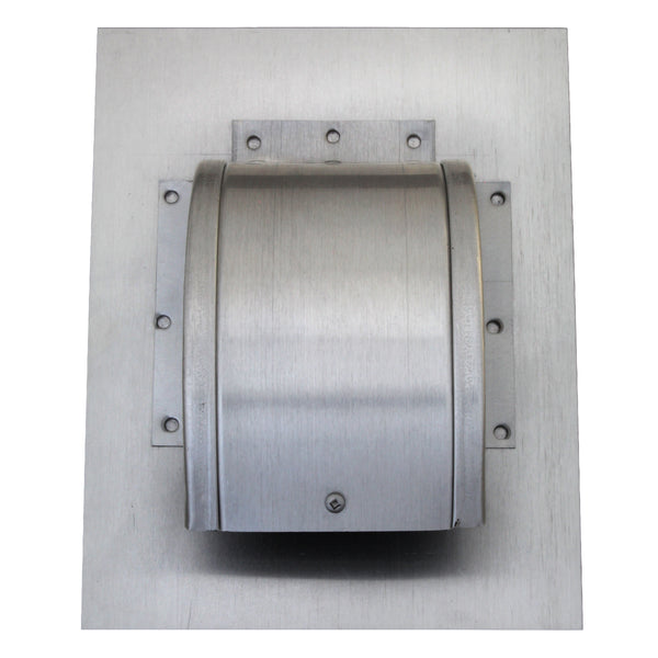 Gendzl Gooseneck Vent with Tailpipe, Damper, & Screen | Model GZL-3-SM-rib | 3-Inch Diameter | for SM-rib Panel Roofs | Top View