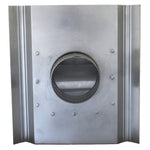 Gendzl Gooseneck Vent with SM-rib Flange, Tailpipe, Damper, & Screen | Model GZL-4-SM-rib | 4-Inch Diameter | For SM-rib Panel Roofs