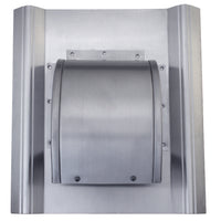 Gendzl Gooseneck Vent with SM-rib Flange, Tailpipe, Damper, & Screen | Model GZL-4-SM-rib | 4-Inch Diameter | For SM-rib Panel Roofs