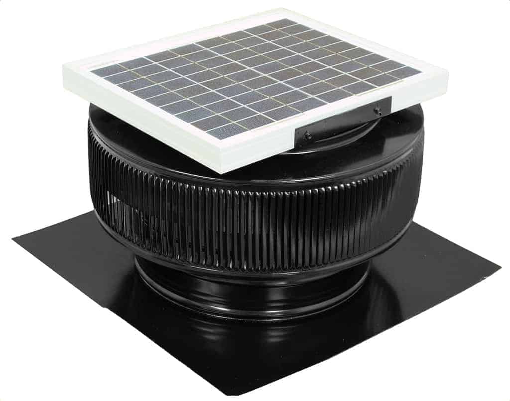 Model ASF-12-C2 | Aura Solar Fan | 12" Diameter | 2" Tall Collar | CFM: 740