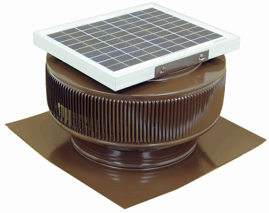 Model ASF-12-C2 | Aura Solar Fan | 12" Diameter | 2" Tall Collar | CFM: 740