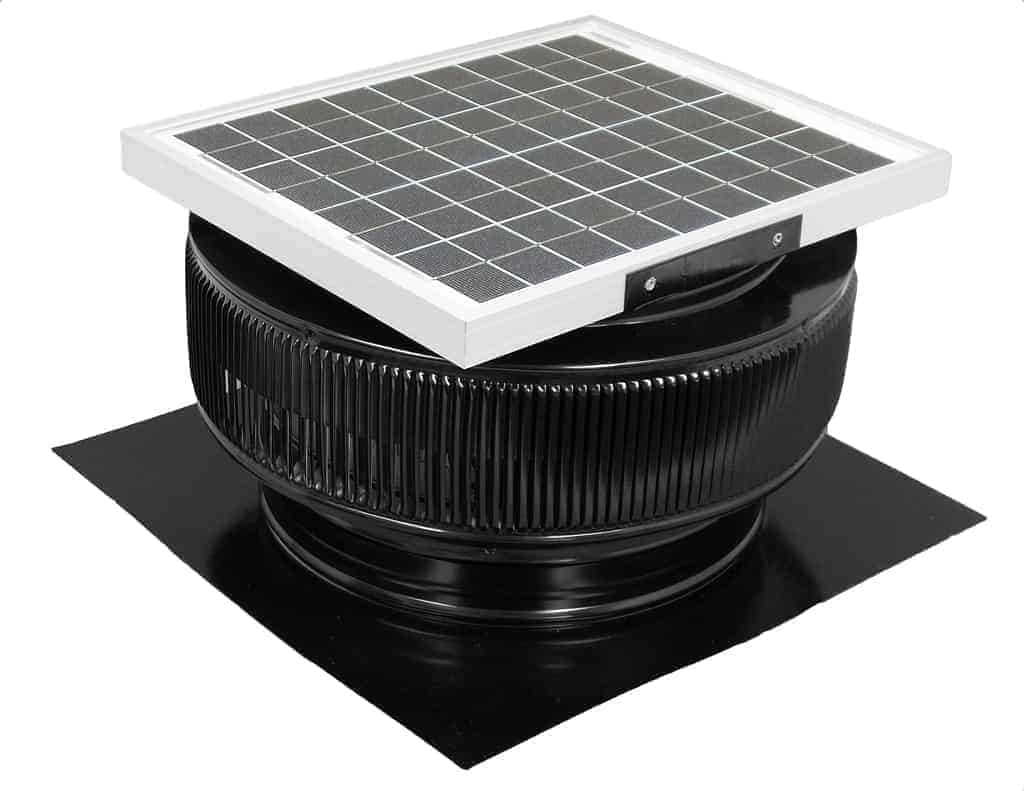 Model ASF-14-C2 | Aura Solar Fan | 14" Diameter | 2" Tall Collar | CFM: 1007