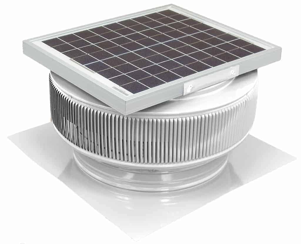 Model ASF-14-C2 | Aura Solar Fan | 14" Diameter | 2" Tall Collar | CFM: 1007