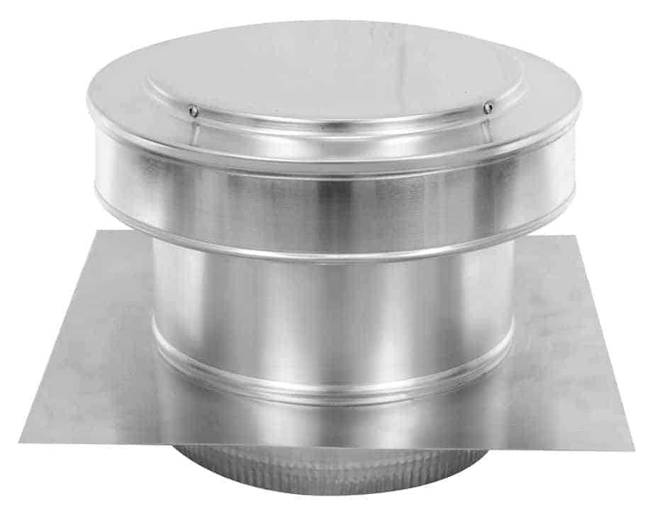 Model RBV-9-C4-TP | Round Back Vent |  9" Diameter | 4" Tall Collar  | Tail Pipe