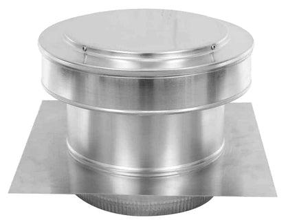 Model RBV-9-C4-TP | Round Back Vent |  9" Diameter | 4" Tall Collar  | Tail Pipe