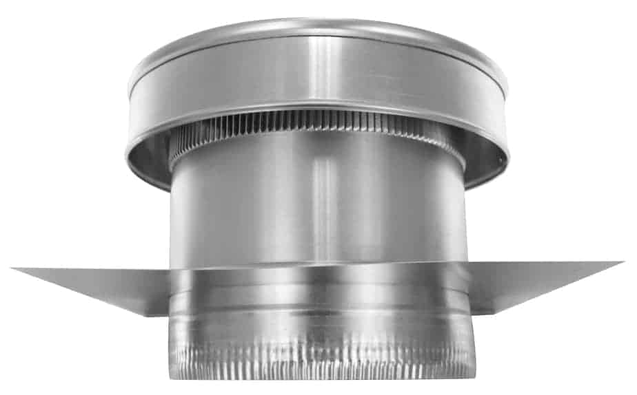 Model RBV-9-C4-TP | Round Back Vent |  9" Diameter | 4" Tall Collar  | Tail Pipe