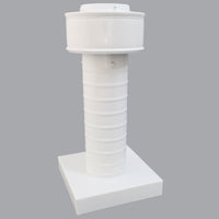 Attic Vent 3" dia with Curb Mount Sub - Base - Keepa Vent | 3" Diameter | Curb Mount Base | 7 Sq. In. NFA - Active Ventilation Products
