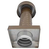 Roof Jack 4" Diameter - Keepa Roof Jack with Curb Mount Flange and Tail Pipe - Active Ventilation Products
