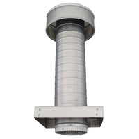 Roof Jack 4" Diameter - Keepa Roof Jack with Curb Mount Flange and Tail Pipe - Active Ventilation Products