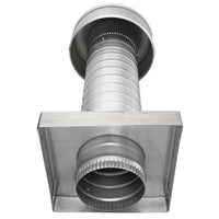 Roof Jack 4" Diameter - Keepa Roof Jack with Curb Mount Flange and Tail Pipe - Active Ventilation Products