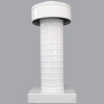 Attic Vent 4" dia with Curb Mount Sub - Base - Keepa Vent | 4" Diameter | Curb Mount Base | 12 Sq. In. NFA - Active Ventilation Products