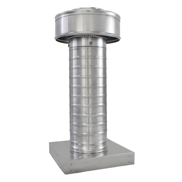 Attic Vent 4" dia with Curb Mount Sub - Base - Keepa Vent | 4" Diameter | Curb Mount Base | 12 Sq. In. NFA - Active Ventilation Products