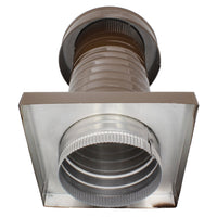 Roof Jack 7" Diameter - Keepa Roof Jack with Curb Mount Flange and Tail Pipe - Active Ventilation Products