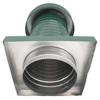 Roof Jack 8" Diameter - Keepa Roof Jack with Curb Mount Flange and Tail Pipe - Active Ventilation Products