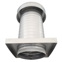 Roof Jack 8" Diameter - Keepa Roof Jack with Curb Mount Flange and Tail Pipe - Active Ventilation Products