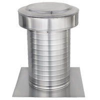 Flat Roof Attic Vent - Keepa Vent | 8" Diameter | Flat Base | 50 Sq. In. NFA - Active Ventilation Products