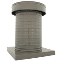 Attic Vent 9" dia with Curb Mount Sub - Base - Keepa Vent | 9" Diameter | Curb Mount Base | 63 Sq. In. NFA - Active Ventilation Products