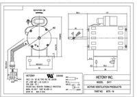 Model MTR - 14 | Powered Roof Fan Motors | For 14" Diameter Attic Fans - Active Ventilation Products