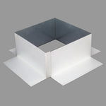 TPO Clad Steel Pitch Pan - Pitch Pocket 6" x 6" Wide - 3" Tall - Active Ventilation Products