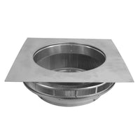 Roof Louver - Pop Vent | 12" Diameter | 1" Tall Collar | Flat Flange | 113 Sq. In. NFA - Active Ventilation Products