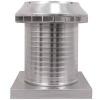 Roof Louver 12" with Curb Mount Sub - Base - Pop Vent | 12" Diameter | 12" Tall Collar | 113 Sq. In. NFA - Active Ventilation Products