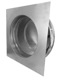 Roof Louver - Pop Vent | 12" Diameter | 2" Tall Collar | Flat Flange | 113 Sq. In. NFA - Active Ventilation Products