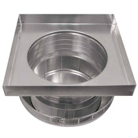 Roof Louver 12" with Curb Mount Sub - Base - Pop Vent | 12" Diameter | 4" Tall Collar | 113 Sq. In. NFA - Active Ventilation Products