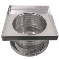 Roof Louver 12" with Curb Mount Sub - Base - Pop Vent | 12" Diameter | 6" Tall Collar | 113 Sq. In. NFA - Active Ventilation Products