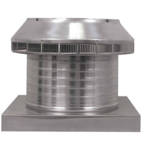 Roof Louver 12" with Curb Mount Sub - Base - Pop Vent | 12" Diameter | 6" Tall Collar | 113 Sq. In. NFA - Active Ventilation Products