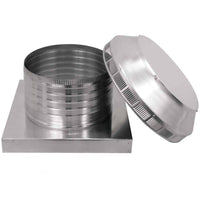 Roof Louver 12" with Curb Mount Sub - Base - Pop Vent | 12" Diameter | 6" Tall Collar | 113 Sq. In. NFA - Active Ventilation Products